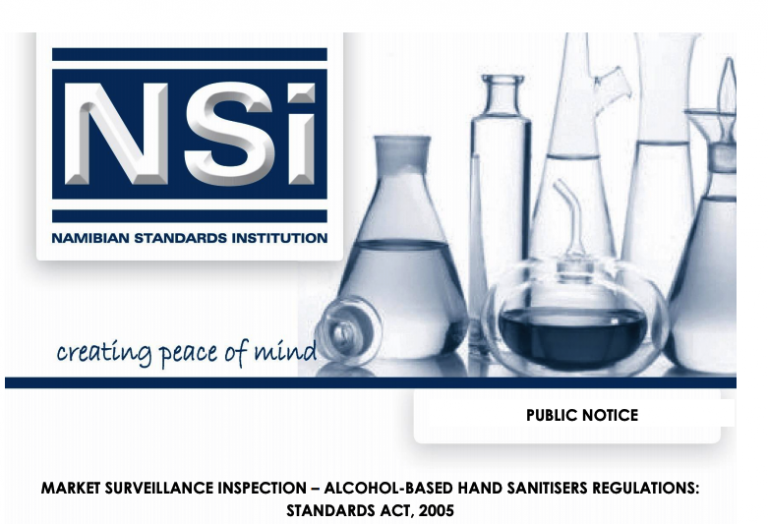 Market Surveillance Inspection – Alcohol-Based Hand Sanitisers Regulations: Standards Act, 2005
